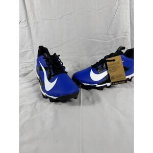 Nike Alpha Huarache 4 Baseball Cleats Mens 12 Blue White Logo Keystone Shoes
